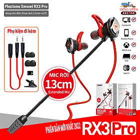 Tai Nghe Gaming Có Mic Rời xMOWI RX3 Dùng Được Cho Cả Máy Tính Và Điện Thoại - Hàng Chính Hãng