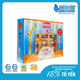 HỘP QUÀ NƯỚC YẾN SÀO 18% BỔ SUNG VITAMIN K2 KHÔNG ĐƯỜNG KHANH HOA NUTRITION