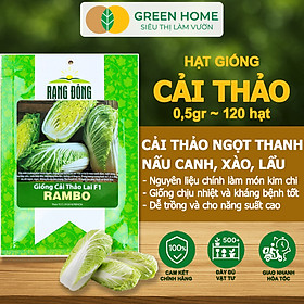 Mua Hạt Giống Cải Thảo Goki Greenhome  Bao 0 5gr~120 hạt  Dễ Trồng  Nảy Mầm Cao  Năng Suất Cao T22