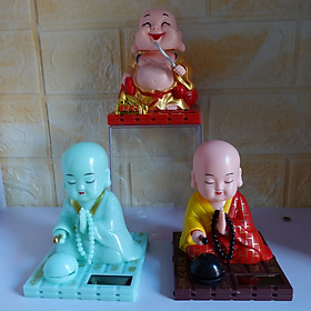 Mua Tượng Phật Di Lạc và chú tiểu gật đầu gõ mõ năng lượng size to- T029B