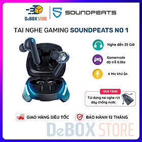 Mua Tai Nghe True Wireless SoundPEATS Gamer No.1 Dual Driver Dynamic Bluetooth 5.0 Âm thanh 3D độ trễ 0.06s - Hàng Chính Hãng