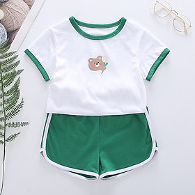 Bộ cộc tay Minky lạnh in hình cho bé trai, bé gái từ 3-18kg