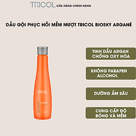 Dầu gội phục hồi mềm mượt Italia Tricol Biosky Argané Shampoo