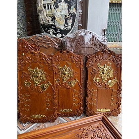 TRANH Đốc lịch treo tường khắc phật di lặc bằng gỗ gõ đỏ kt 31×56×4cm 