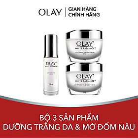 Bộ 3 sản phẩm dưỡng trắng da và mờ đốm nâu Olay White Radiance Light Perfecting