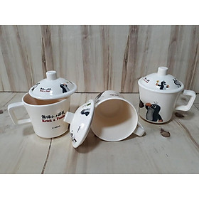 Ca uống nước có nắp đậy nhựa phíp siêu cao cấp(504)