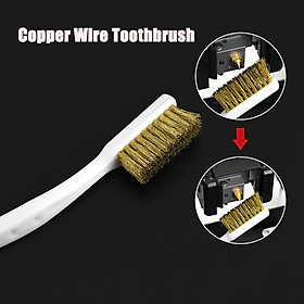 Máy in 3D Công cụ làm sạch dây buộc tay Tay cầm bàn chải bằng đồng cho vòi nước nóng Khối nóng Màu giường nóng Đặc điểm: 1PCS
