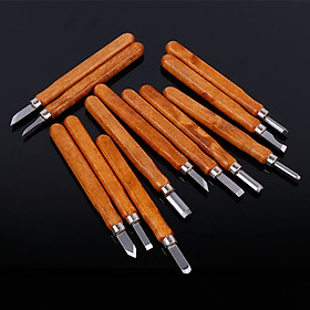 Mua Dao khắc gỗ 12 món cao cấp ( 12 dao tiện gỗ hộp nhựa)