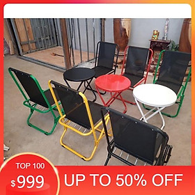 Mua Ghế xếp cafe sắt combo 2 ghế 1 bàn) tại TPHCM shop chọn màu