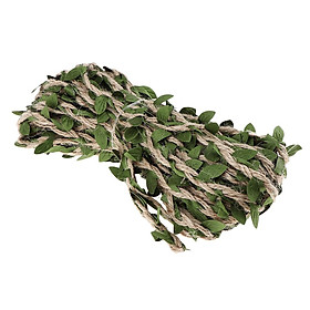 10m x 5mm Leaf Garland Wall Hanging Artificial Burlap Vine Plants Greenery for Wedding, Home, Jungle Garden Party Decorations, Gift Packing String