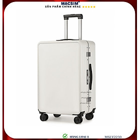 Vali cao cấp Macsim SMLV2230 cỡ 20 inch màu trắng - Hàng loại 1