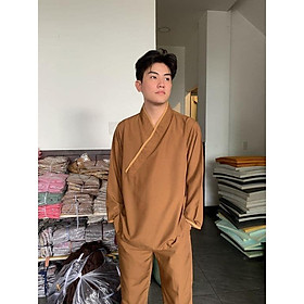 ĐỒ LAM ĐI CHÙA # ĐỒ ĐI CHÙA # PHÁP PHỤC PHẬT GIÁO # nam tay dài