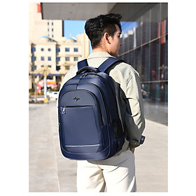 Balo Laptop Nam Nữ Hàn Quốc Chất Lượng Cao, Balo Du Lịch Nam Nữ Vải OxFord Chống Thấm Nước, Nhiều Ngăn Tiện Dụng - Xanh Dương