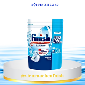 Bộ 3 sản phẩm Bột rửa bát finish 2.5kg + nước bóng 1150ml + Muối rửa chén finish 1.5kg cho Máy rửa bát chén cốc ly