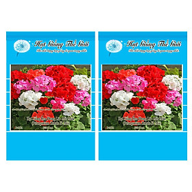Bộ 2 Gói Hạt Giống Hoa Phong Lữ - Mix Màu (Pelargonium Zonale F2 Mix) 5h