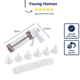 Hình ảnh Dụng Cụ Tạo Hình Làm Bánh Quy Gồm Ống Và 19 Khuôn Khác Nhau - Young Homes