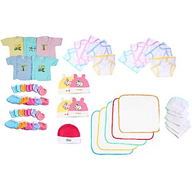 50 Món Đồ Dùng Cho Bé Sơ Sinh kể từ 2 - 8kg ( áo color tay nhiều năm nút mặt mũi 2 - 8kg)