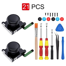 2-Pack 3D Replacement Joystick Analog Thumb Stick for Switch Joy-Con Controller - Include Tri-Wing, Cross Screwdriver, Pry Tools