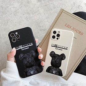 Case Ốp Lưng Gấu Đen Trắng Dành Cho iPhone 11, 11 Pro Max, 12, 12 Pro, 12 Pro Max
