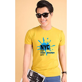 Áo Thun Nam Hạnh Phúc Cổ Trần Tay Ngắn Kiểu Nyc