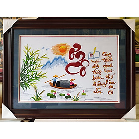 TRANH THÊU NGHỆ THUẬT THƯ PHÁP - TRI ÂN THẦY CÔ 