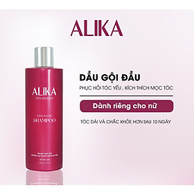 Dầu Gội Alika for women, Ngăn Rụng Tóc Gàu Ngứa Da Đầu , Dưỡng Mọc Tóc Mềm Mượt , Chai 300ml