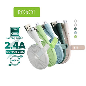 Mua Cáp Sạc IOS/Android ROBOT RGL100/RGM100/RGC100 - Dây Dẹp Dài 1M - Chất Liệu Cao Su - Hàng chính hãng