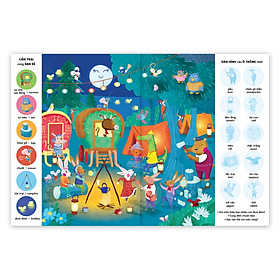 Sách cho bé - Tìm Kiếm Thông Minh - Phát Triển Khả Năng Tập Trung LOOK, FIND & STICKER - Vòng quanh thế giới - Sách song ngữ - Dành cho trẻ 3-6 tuổi