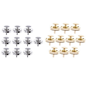 20 Sets Double Sided Nail Magnetic Button Clasp Sewing Fasteners Silver Gold