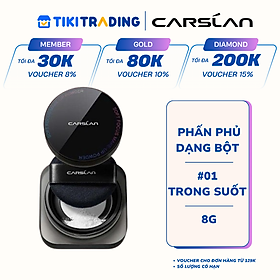 Phấn phủ CARSLAN dạng bột từ tính kiềm dầu màu đen chống nước chống mồ hôi che phủ bóng dầu cho mặt 8g