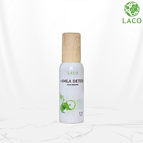 Combo Xịt dưỡng tóc Amla Hair Reborn LACO 100ml + Bông nở rửa mặt Laco 12pcs