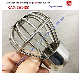 Mua Cầu chắn rác lưới đế thấp KAG-QC400 -ống D60  Cầu thoát nước mưa SUS304 inox dày cao cấp