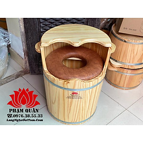Mua Thùng gỗ xông chân kèm phụ khoa kèm máy xông 2 lit và ghế lăn hàng loại 1