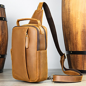 Túi đeo chéo nam DA BÒ thật phong cách mới - DCN9456