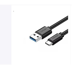 Cáp USB A ra Micro + Type C màu đen dây bện dù đầu bọc nhôm US177 Ugreen 30875 1m - hàng chính hãng