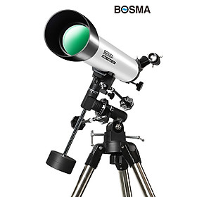 Kính thiên văn Bosma 80EQ - hàng chính hãng, Kính thiên văn khúc xạ quan sát cả thiên văn và địa văn, Đường kính 80mm, tiêu cự 900mm