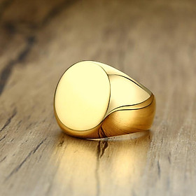 Nhẫn Nam Mặt Tròn Chất Liệu Titan Không Đen Không Dị Ứng TT 2227