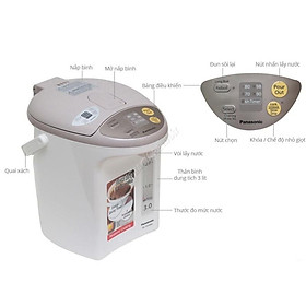 Mua Bình thủy điện Panasonic NC- EG3000CSY 3 lít (Trắng) - Hàng chính hãng