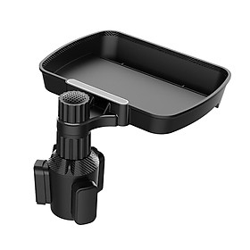 Car Cup Holder Expander with Food Tray Universal Organizer for Drinks