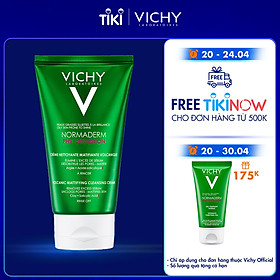 Sữa Rửa Mặt Tạo Bọt Từ Đất Sét Và Đá Khoáng Núi Lửa Giúp Làm Sạch Và Kiểm Soát Dầu Hiệu Quả Vichy Normaderm Phytosolution Vocanic Mattifying Cleansing Cream 125ml