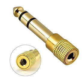 Mua Jack chuyển từ 6ly sang 3.5 mm Stereo cao cấp  cắm được tất cả tai nghe và các thiết bị âm thanh