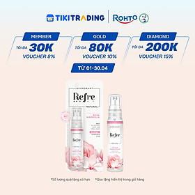 Xịt khử mùi chiết xuất thiên nhiên Refre Natural Rosa Magnolia Hồng Mộc Lan 30ml