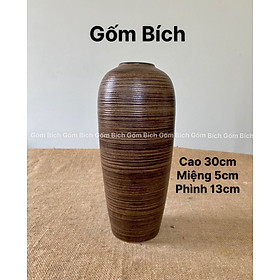 Mua Bình Hoa Lọ Hoa Cao 30cm Dáng Bom Miệng Rộng Gốm Sứ Bát Tràng