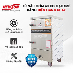 Mua Tủ Nấu Cơm 40 Kg Gạo/ Mẻ Bằng Điện 8 Khay Inox 304 NEWSUN Việt Nam - Hàng Chính Hãng