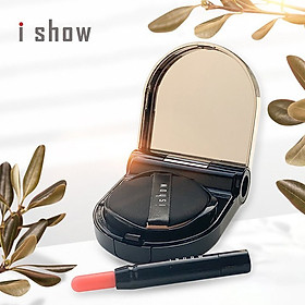 ISHOW Combo Phấn Nước Cushion Kiềm Dầu Chống Nắng Cao Cấp SPF 50+/PA +++ ( Kèm 2 son môi Lipstick ) Lớp nền tự nhiên căng bóng che phủ hoàn hảo