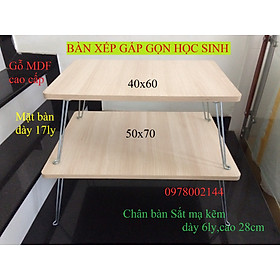 Mua Bàn xếp gấp gọn học sinh vân gỗ Cao cấp 50x70cm