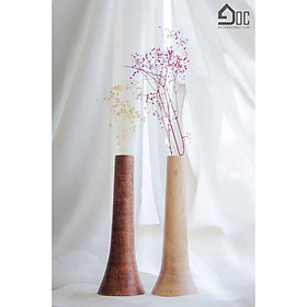 Mua Lọ hoa gỗ  cắm hoa khô  hoa lụa - đồ thủ công mĩ nghệ  trang trí phòng khách  bàn ăn ( cao 22cm