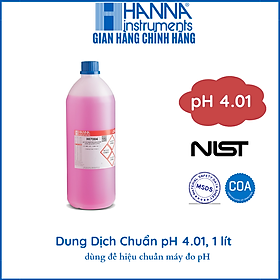 Dung Dịch pH 4.01 Dùng Để Hiệu Chuẩn Máy Đo, 1 Lít