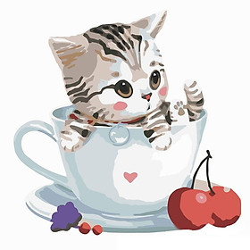 Mua Bộ tranh sơn dầu tự làm hình mèo con dễ thương