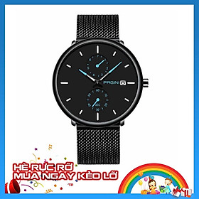 Đồng Hồ Nam Pagini Dây Titanium Mặt Tròn Sang Trọng PA9966, Kính Cao Cấp Chống Trầy Xước Siêu Tốt, Hiển Thị Lịch Ngày, Máy Nhật Siêu Bền - Phong Cách Nam Tính - Lịch Lãm - Đẳng Cấp - Thời Thượng